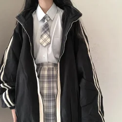 Deeptown Harajuku Fashion Jacket Women Oversized Korean Streetwear Preppy  Style Vintage 2000s Aesthetic College Jackets Zipper