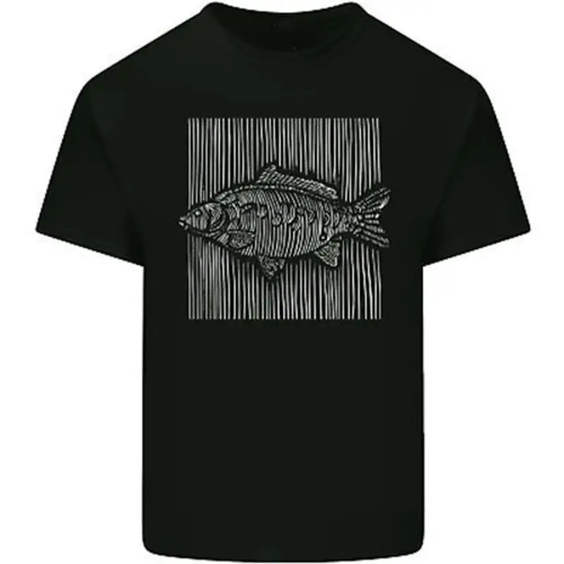 Carp Lines Fishing Fisherman Fish Angling Mens Cotton T Shirt Top