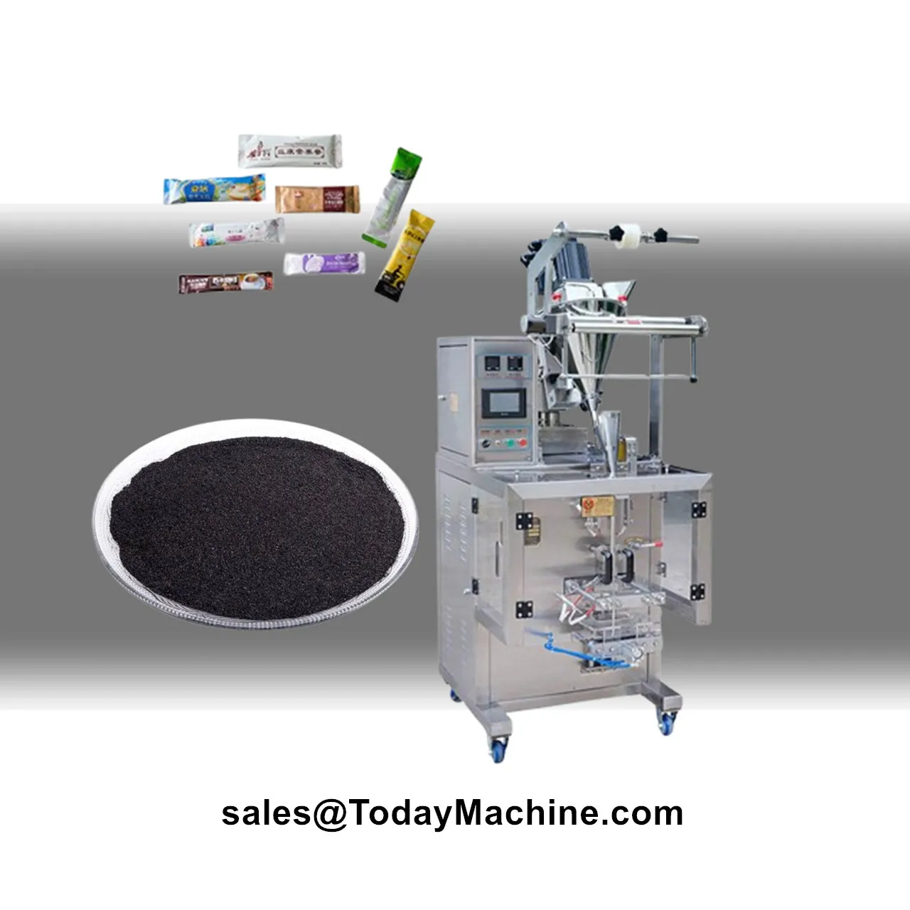 Vertical Form Fill Seal Bag Packaging Machine with Auger for Flour Sugar Spice Food Powder