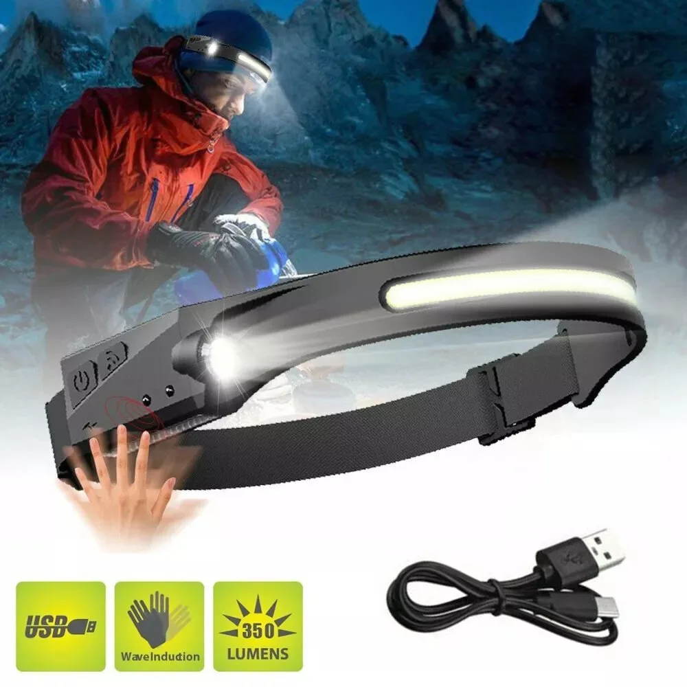 New Othemo 230 Head Light Rechargeable Strong Light 230° LED Headlamp Flashlight Super Bright Night Fishing Headlight Camping