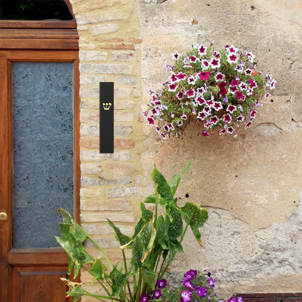 

2Pcs Resin Door with Scroll Inside Front Door Mezuzah Decor for Home Porch Garden Symbolic Religious Accent Piece