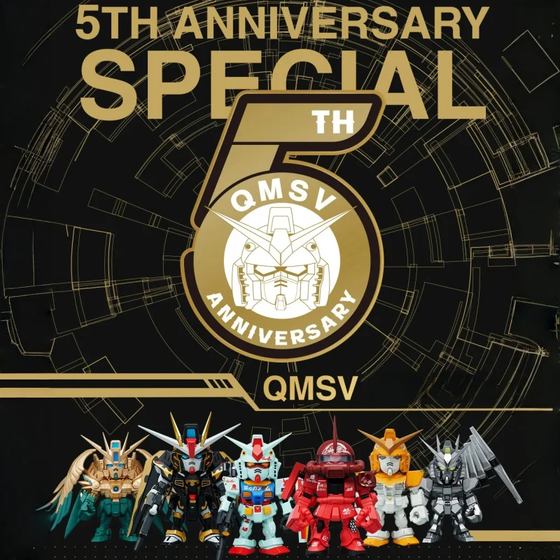 

В наличии Новая подлинная глухая коробка Bandai Gundam Qmsv Mini 5th Anniversary Rx-78 Zaku Artist Special Edition Модель Орнамент Подарок