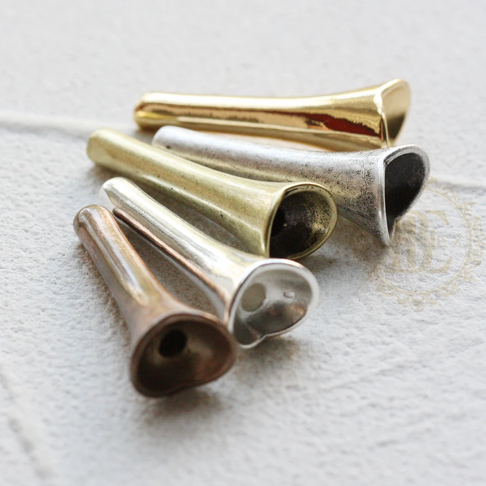 One Piece Solid Brass Bead Cone - 30.5x12mm (4867C)