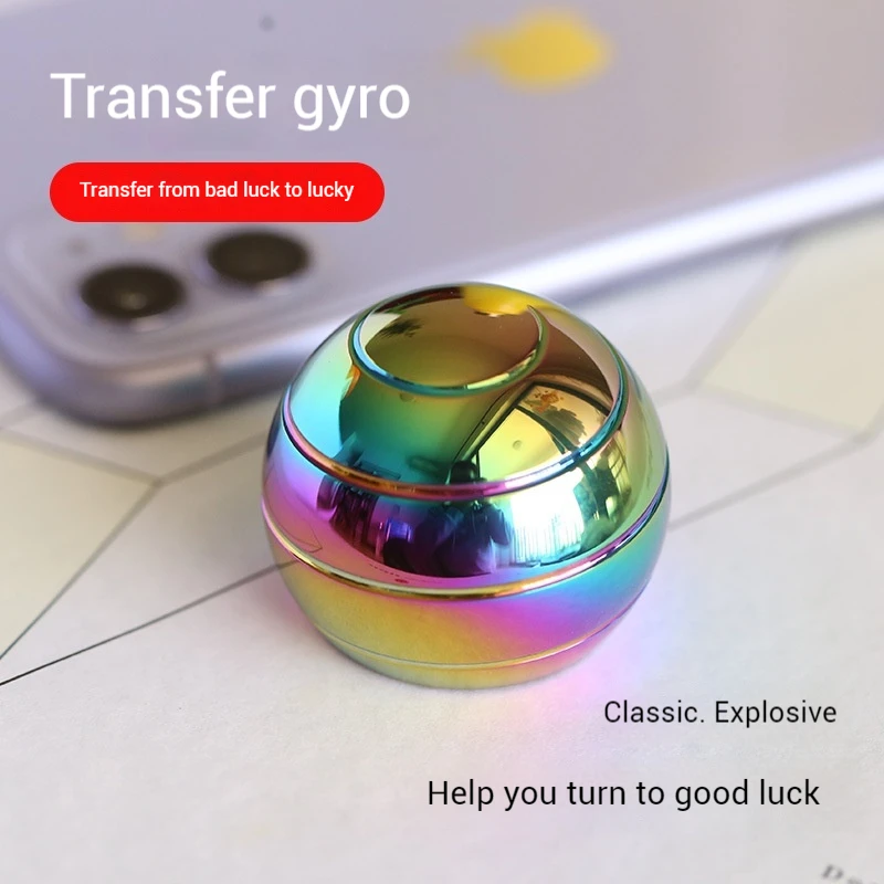 New Fingertip Gyroscope Rotating Desktop Colorful Ball Internet Recommended Stress Relieving Toys Fun Visual Ability Cultivation