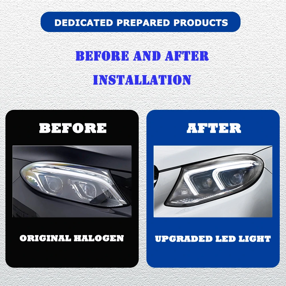 LED HeadLights for Mercedes-Benz GLE W166 15-19 upgrade led DRL Car head lamp Assembly Signal Auto Accessories Modified Lamp