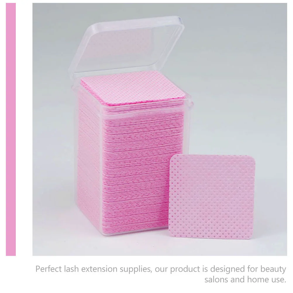 800 Stuks Wimper Extension Lijm Fles Poetsdoeken Premium Katoen Geweven Doekjes Schoon Veeg Lash Extension Remover Salon Gebruik