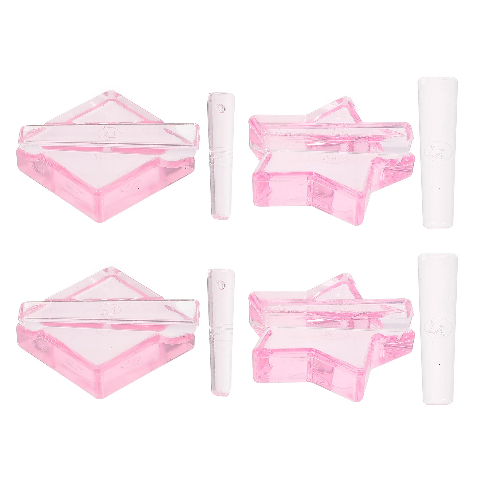 

Nail Mold Tools 2 Sets ABS Embossed Press Manicure Decoration Nail Design Mold Frame Bending Easy Fitting Home Use