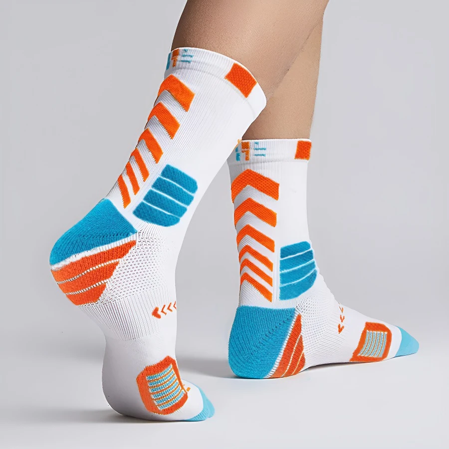 

5 Pairs Men's Athletic Crew Socks Performance Thick Cushioned Sport Basketball Running Training Compression Sock