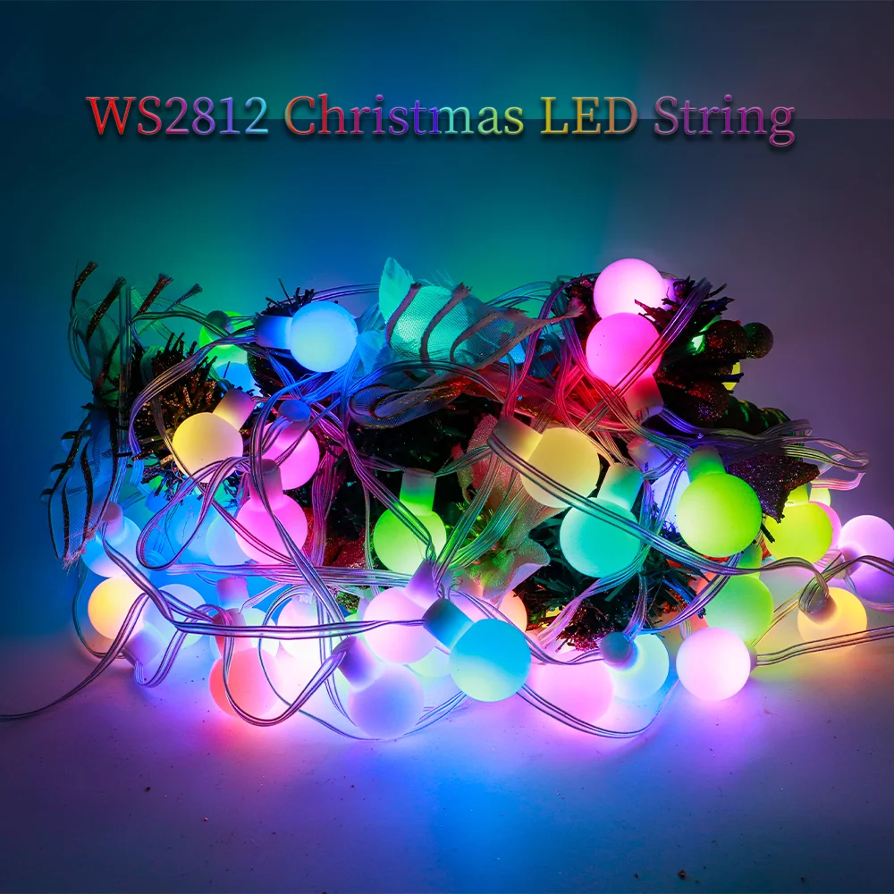 WS2812B Lights Christmas Ball Bubble WS2812 30/60leds/m Addressable led light striping Fairy Lantern lights decorations outdoor