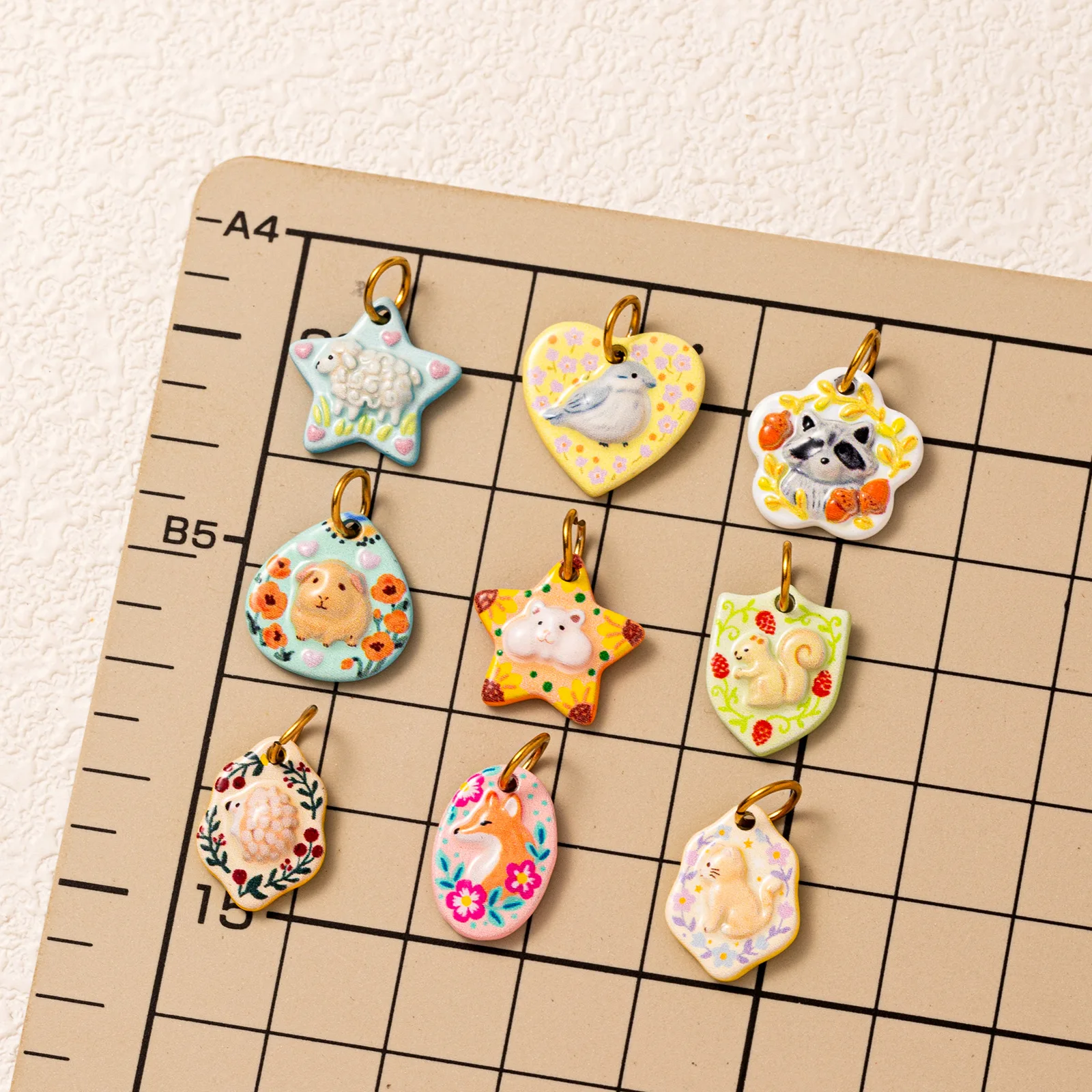 Animal Ceramic Charms 2026 Summer PVD Plated Gold 316 Stainless Steel For DIY Necklace Bracelet Making Handmade Jewelry Supplies