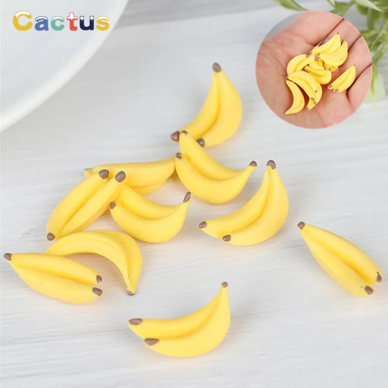 10Pcs 1:12 Dollhouse Miniature Fruit Banana Dolls House Food Accessories Toys