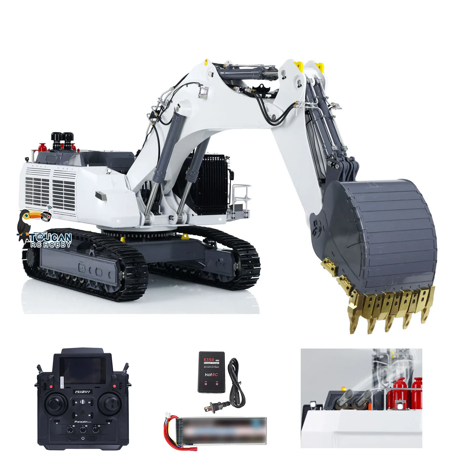 LESU Upgrade AOUE 9150 Heavy Duty Machine RTR 1/14 Scale RC Hydraulic Excavator Radio Control Digger W/ Sound Smoke Unit Light