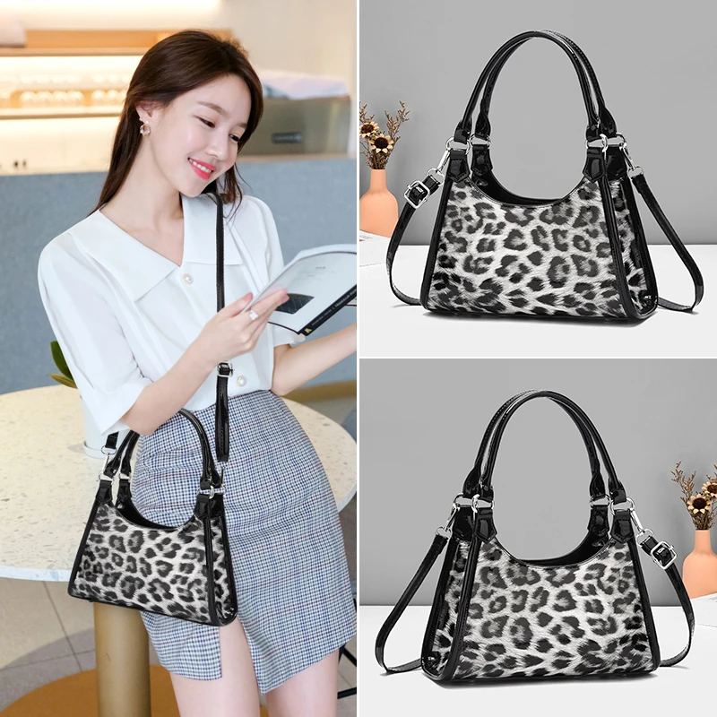 

Fashion trend new 2025 women's PU leopard print shoulder bag crossbody bag handbag designer luxury bag сумка женская ita bag