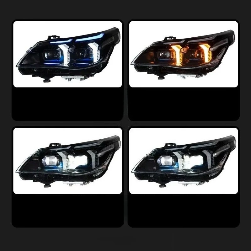 Headlight  Dual Color Upgrade LED Lens  Auto Signal Head Lamp Modified