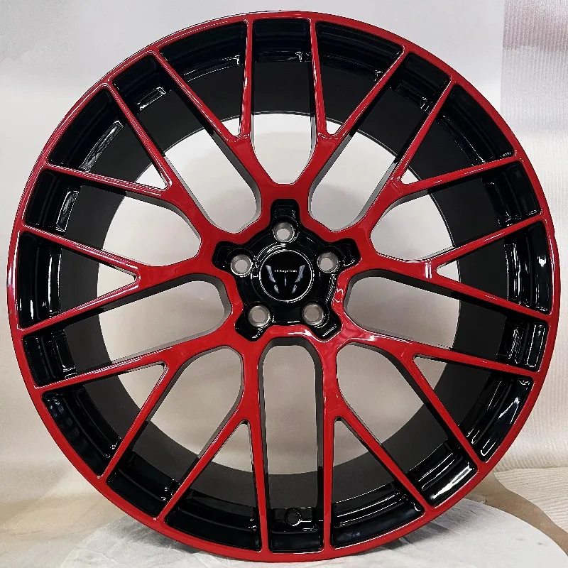 Source Factory Custom Aluminum Alloy  Rims Modified Hub 18 19 20 21 Inch Red Forged Wheels