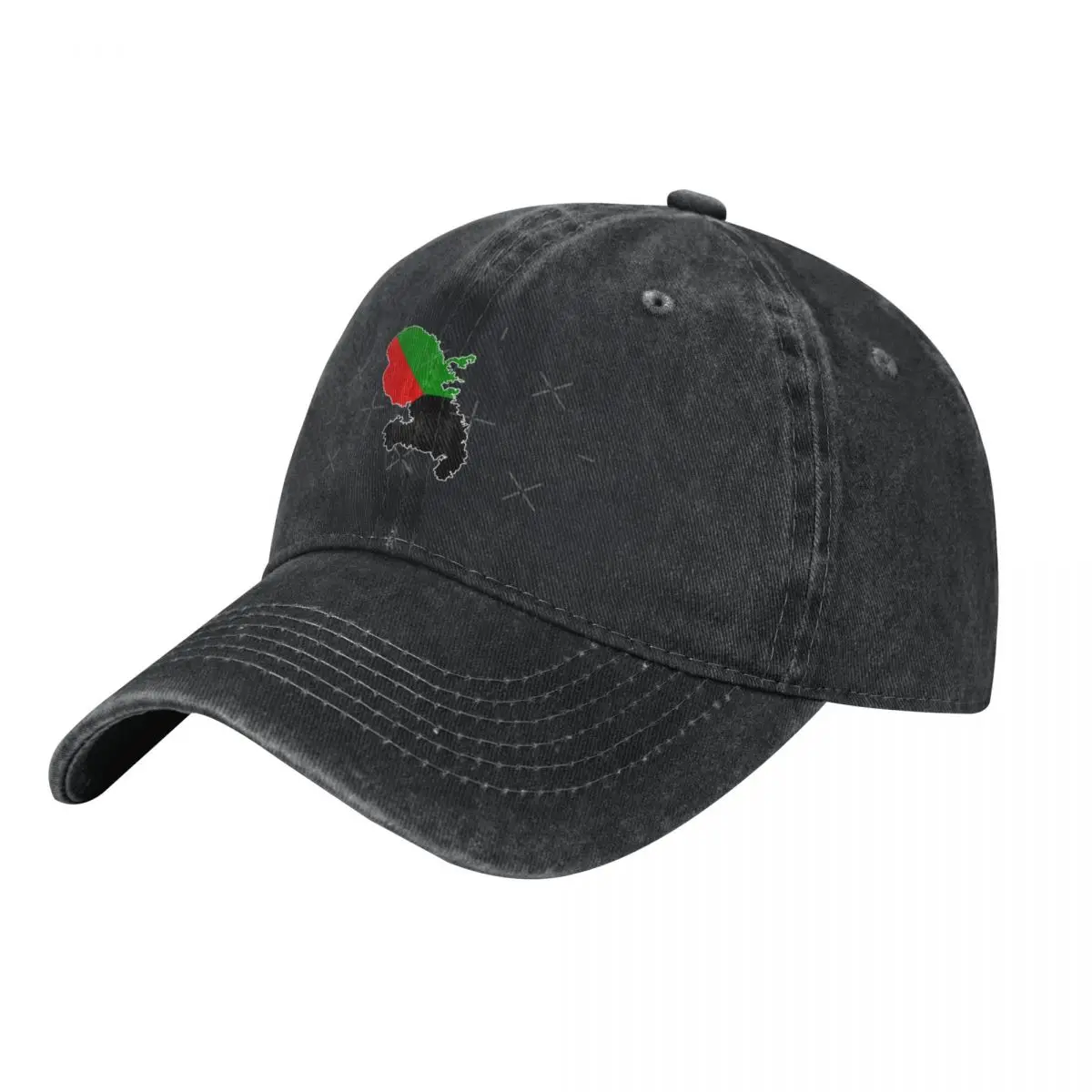 Map Of Martinique Color Red Green Black Fashion Baseball Cap Peaked Cap Men's Hat Women's Cap Caps For Women