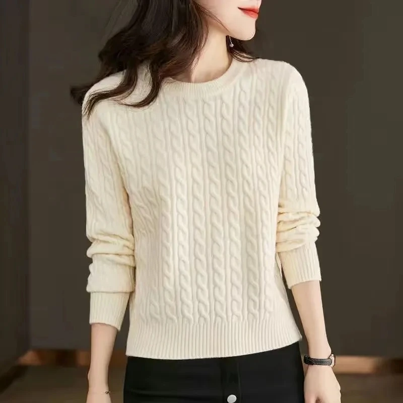 

Women Sweater 2024 New Spring Autumn Knitted Pullovers O-neck Slim Fit Bottoming Shirts Solid Soft Knitwear Jumpers Basic Sweate