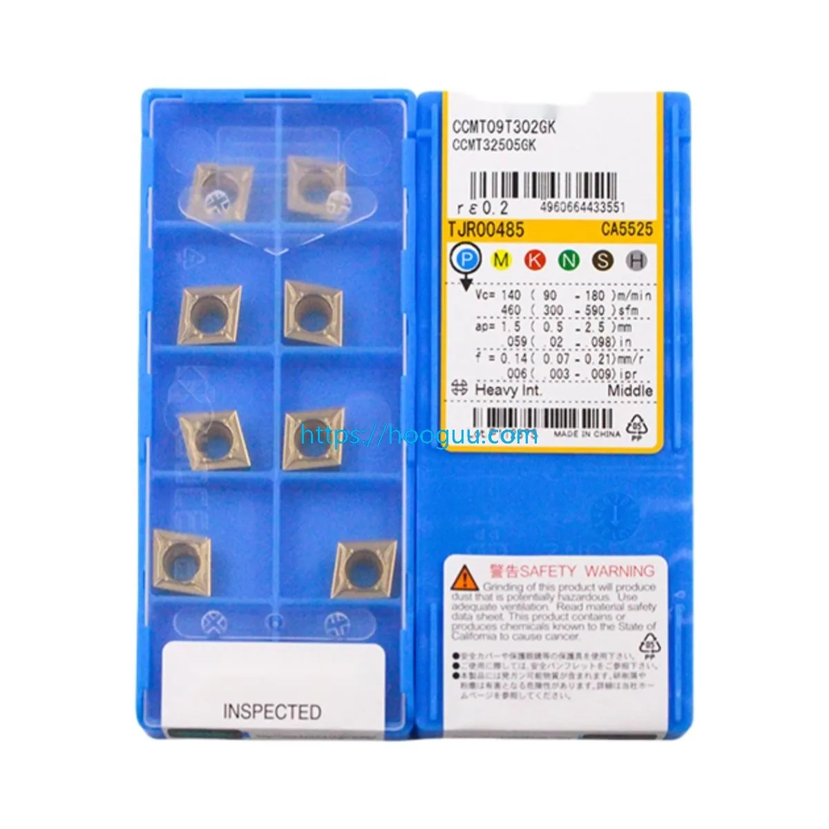 Original CCMT09T302GK 09T304GK Turning Insert PR1125 80° Positive Hole High Precision CNC Carbide Blade
