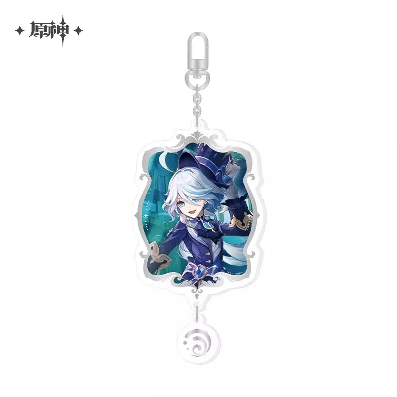 Game Genshin Impact Official Key buckle miHoYo Original  Theme Series Keychain Pendant Arlecchino Furina 2024 new model in stock