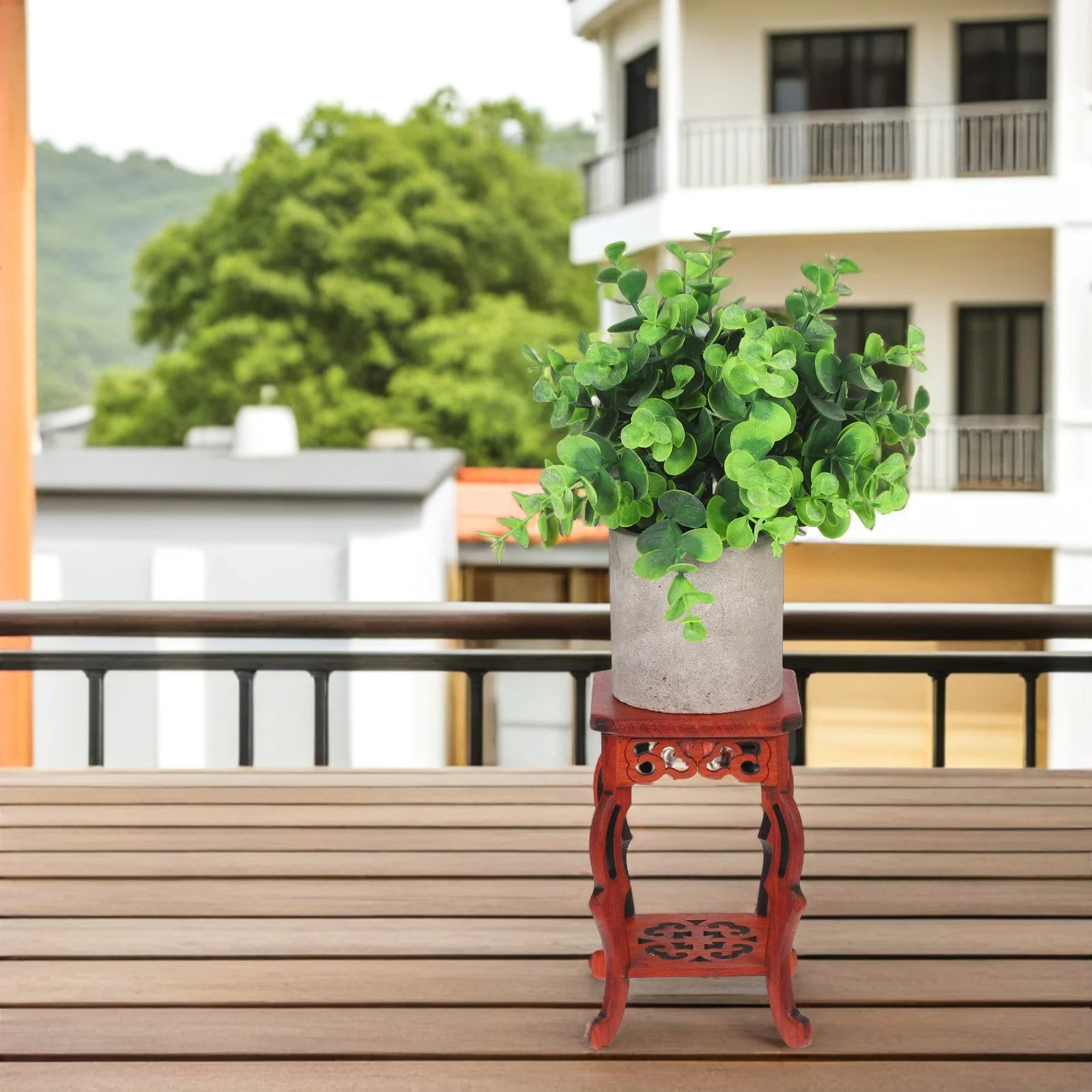 

Wooden Bonsai Stand Pedestal Indoor Plant Display Holder Mini Planter Riser for Home Office Decor Wood Display Pedestal