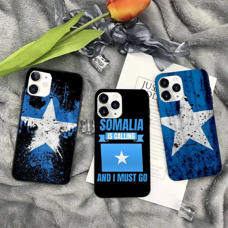 Somali Somalia National Flag Phone Case For iphone 11 13 12 14 x xs xr pro max mini plus boys girls cover