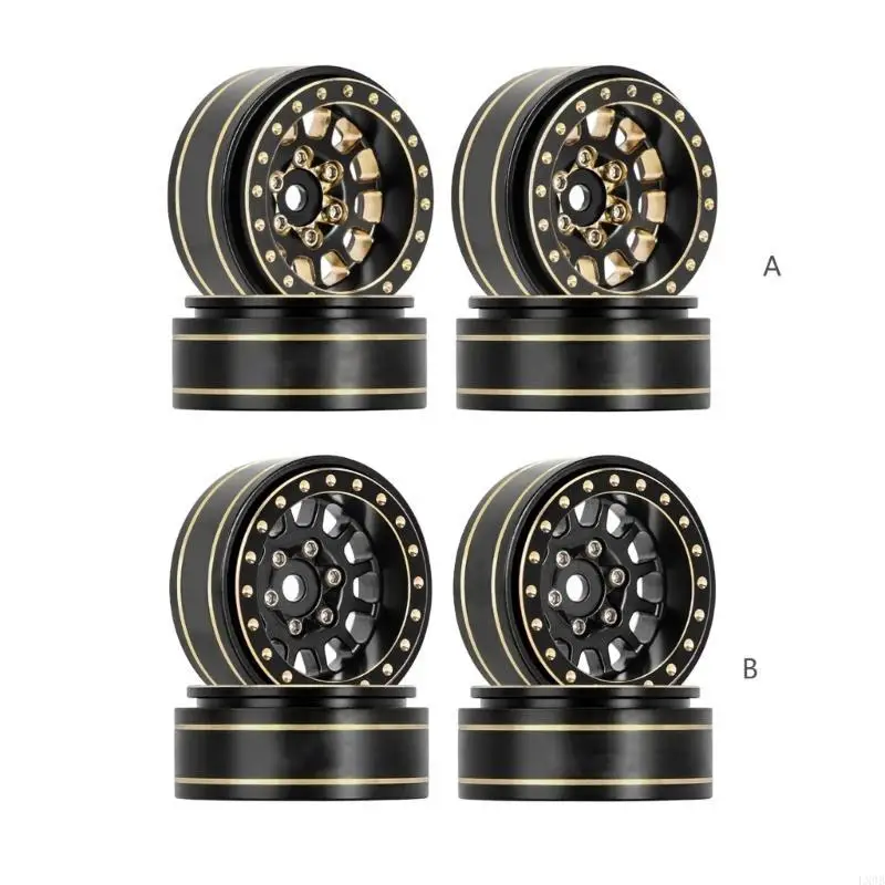 Для 1/18 TRX4M 1/24 SCX24 Brass Beadlock Rims Beadlock Wheel Rc Accessories 12-Spoke RC Crawler