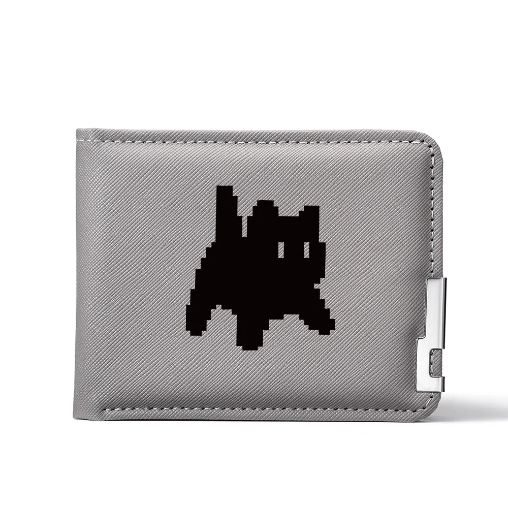 Herren Retro Pixel-Katzen-Print Casual Kurze Geldbörse Tragbarer Kreditkartenhalter Geldbeutel – Detail 7