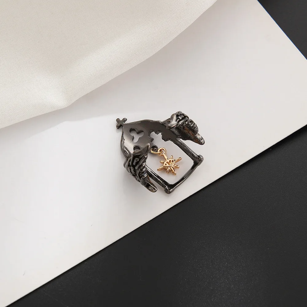 الرجعية القرون الوسطى القلعة قابل للتعديل حلقة مفتوحة للنساء الشرير القوطية منفعل زوجين مجوهرات خمر للجنسين اكسسوارات هدية لعشاق