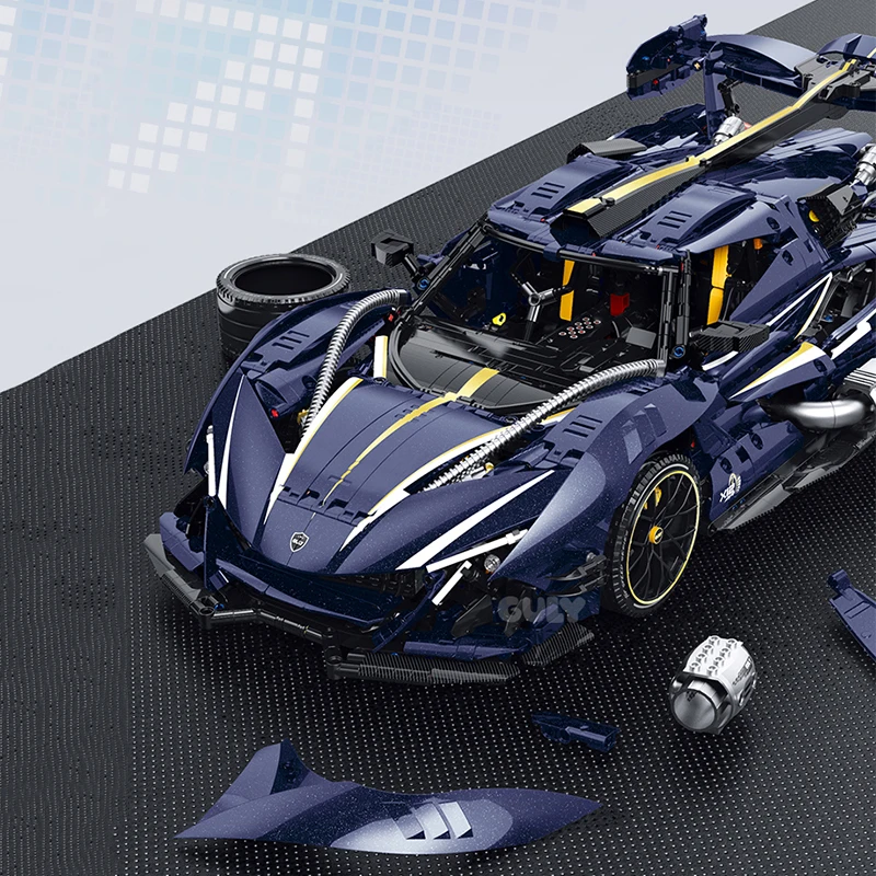 High-quality Classic 1:8 GULY 10641 Technical Speed Sport Vehicle Model Building Block Assembly Racing DIY Toy Christma Gift Kid