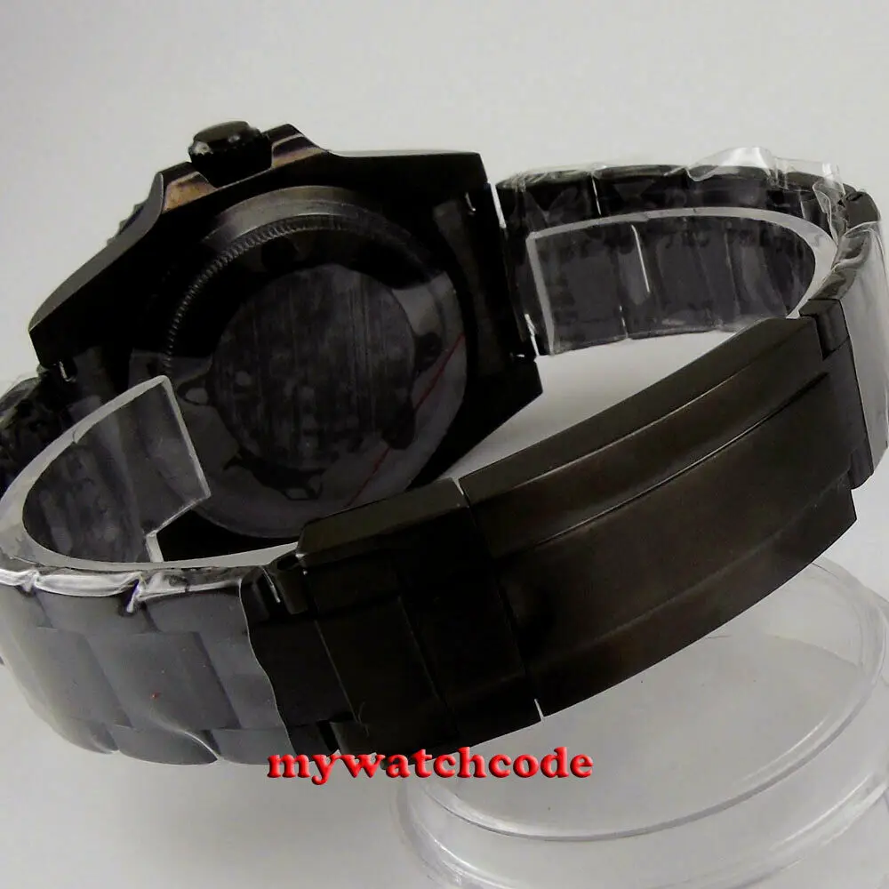 40Mm Mặt Kính Sapphire Đen PVD Đồng Hồ Phù Hợp Với NH35 NH36 SKX 4R35 7S26 ETA2824