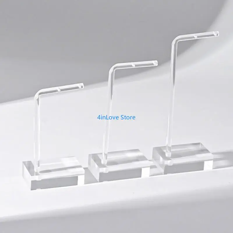 T4MD CLEAR ACRYLIC OPRING HOLDER SET STURDY ACRYLIL JELLEDRY DISTRESS منظمات رف على الأقراط والأساور