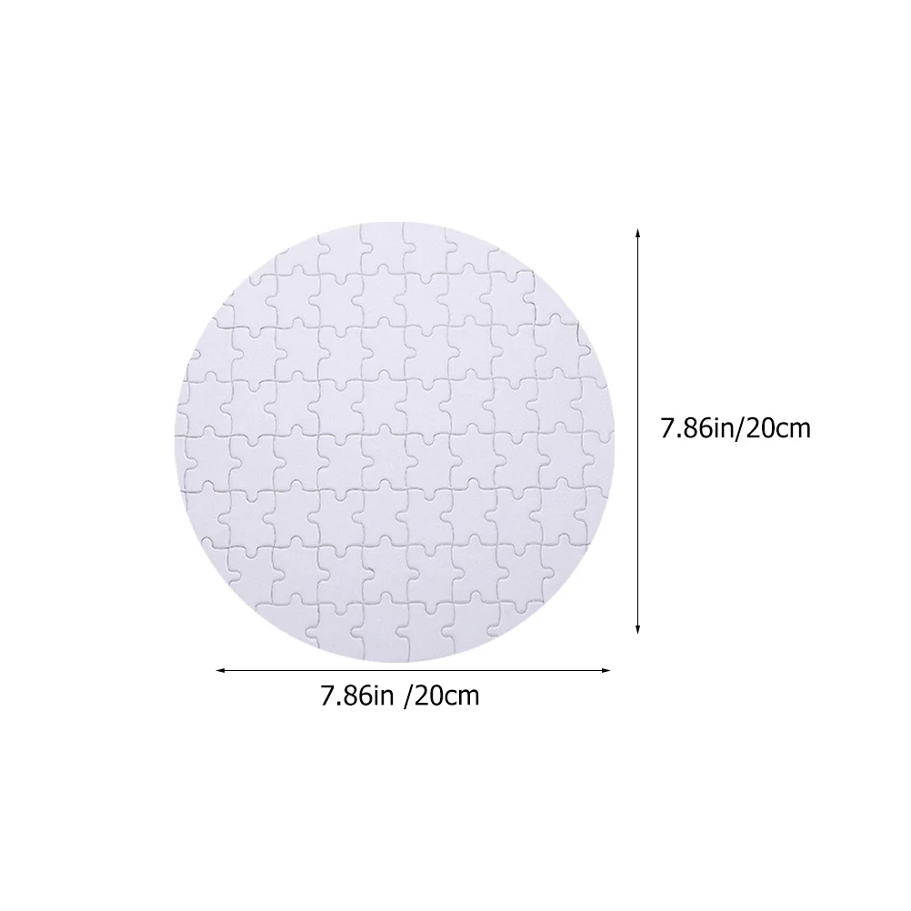4pcs Heat Transfer Puzzle White Sublimation Puzzles For Diy Craft Blank Jigsaw Pieces Kids Educational Puzzle Game Art Activity