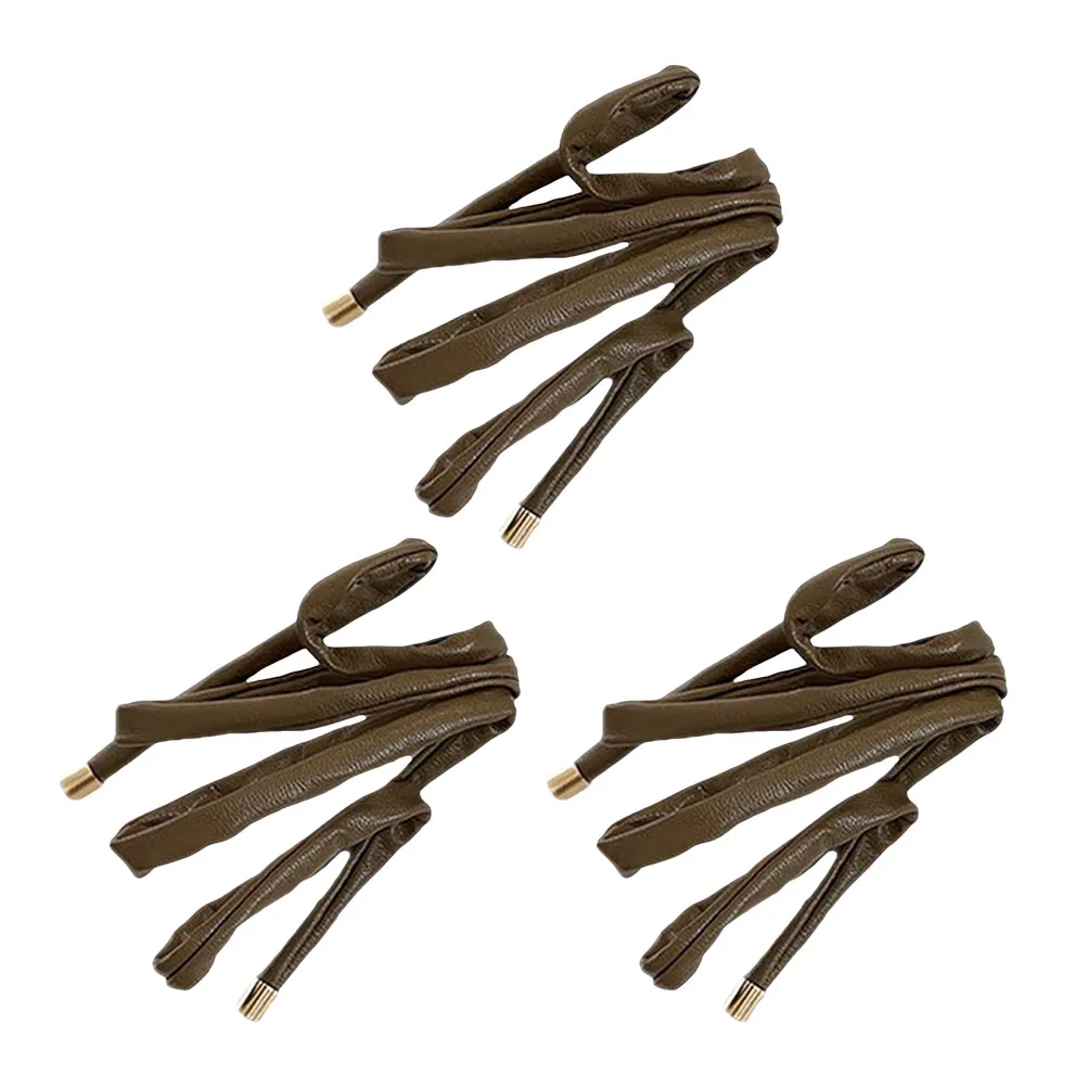 

Набор из 3 резинок для волос из ПУ для женщин: модные резинки для хвоста с надежной фиксацией, тонкие, прочные, для легкой укладки и повседневного использования, декоративные