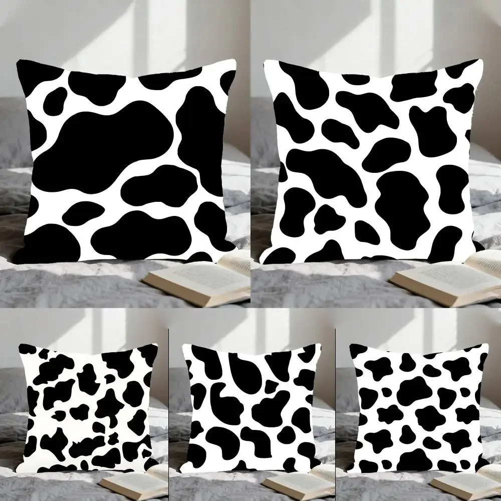Cow Spot Pillow Case Elegant Couple Home Living Room Bedroom Decorative Rectangle Pillowcase Sofa Cushion Cover