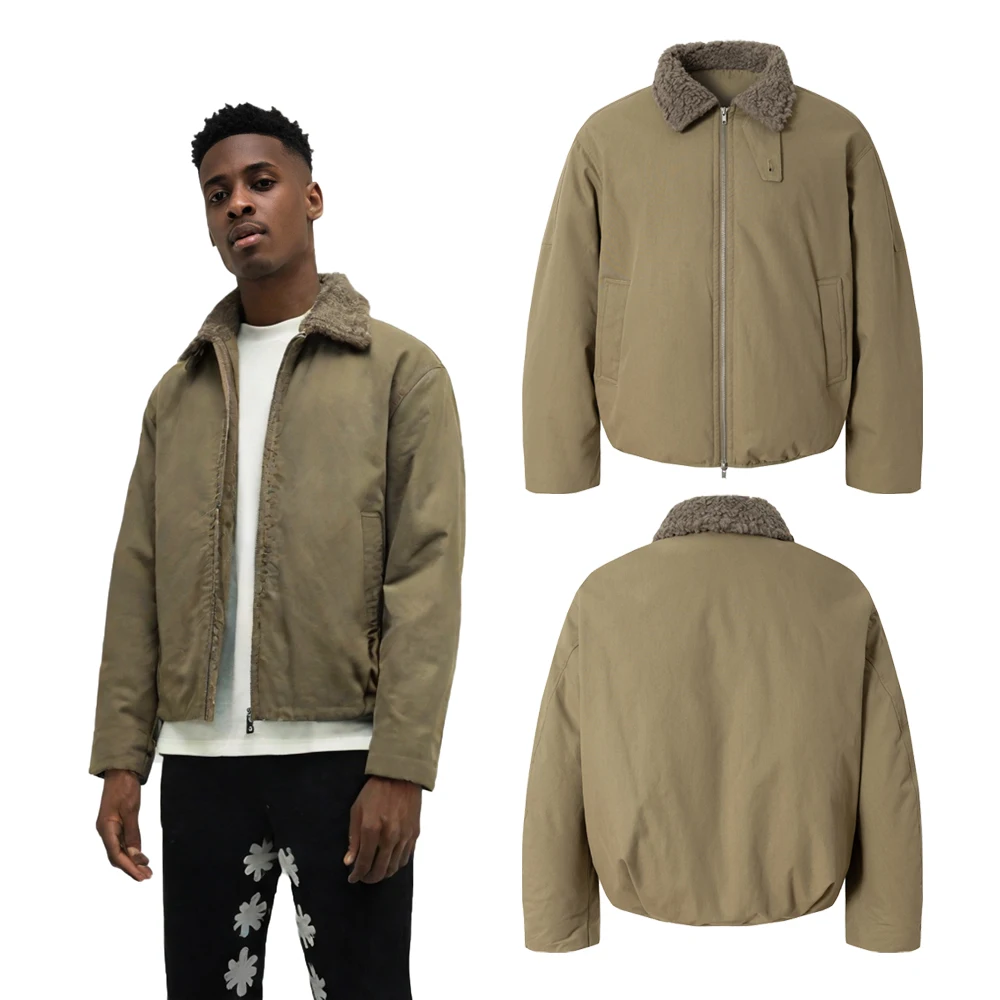 

Зимняя уличная одежда, винтажная одежда, мужские куртки-бомберы на молнии, Harajuku, уличный стиль, хип-хоп, повседневные шерстяные пальто с лацканами в стиле ретро