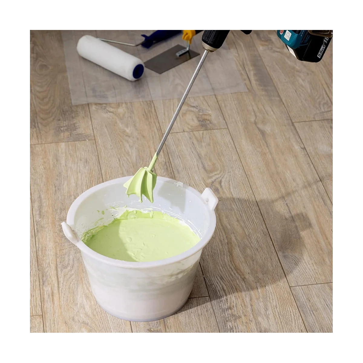 

Quality Epoxy Mixer for Drill-5 Gallon Paint and Epoxy Resin Mixing Attachment-11.8inch Stirrer Paddle for Drills-3 Stir Sticks