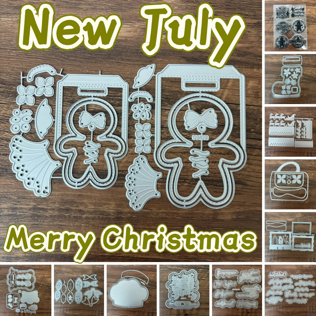 

2026 Christmas Sleigh Elk Gloves Flowers Metal Cutting Dies Stamps for DIY Decorating Scrapbook Paper Card Album Craft Die