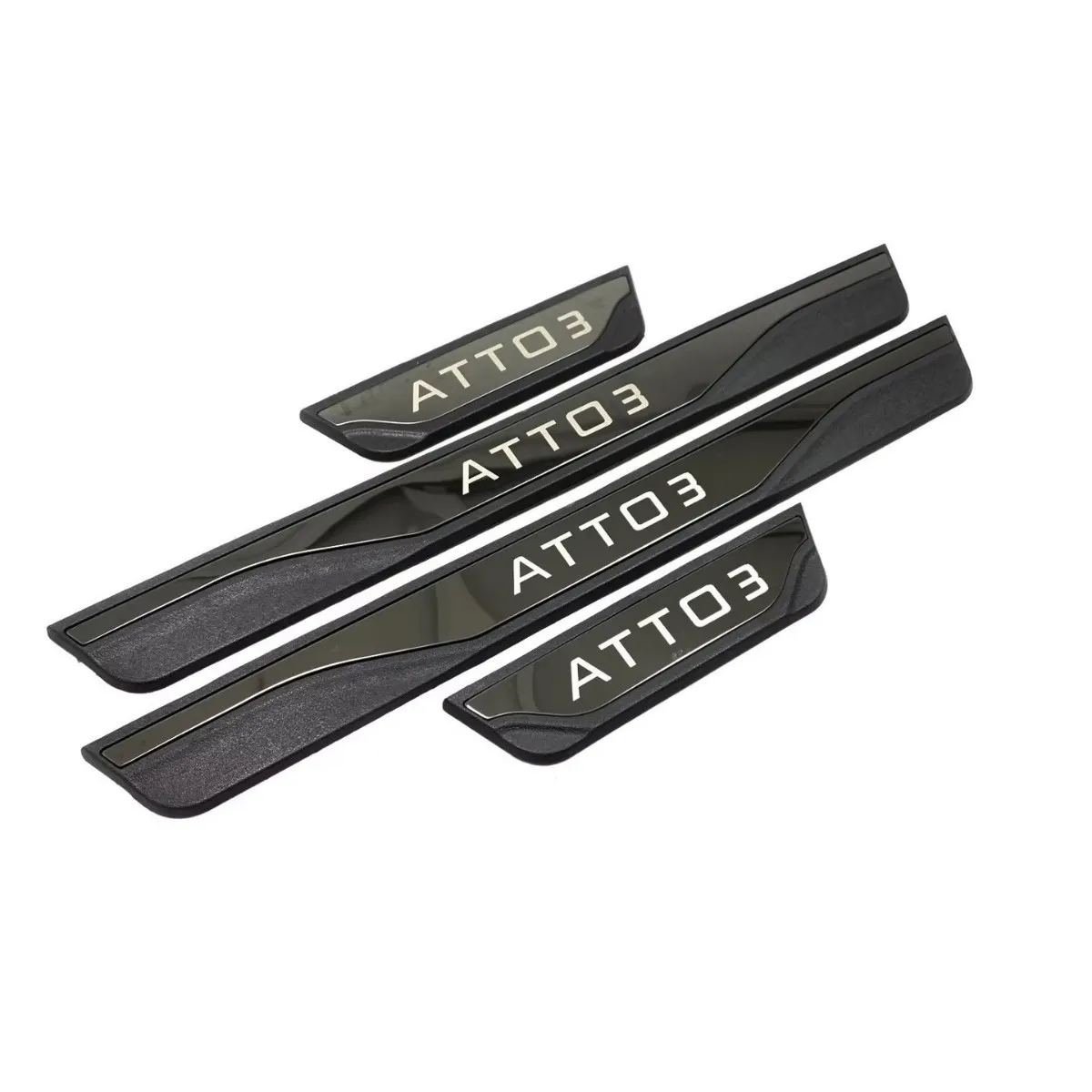

4PCS For BYD ATTO 3 YUAN Plus Car Door Sill Pedal Plastic Stainless Steel Welcome Scuff Plate Cover Decoration Auto Accessories