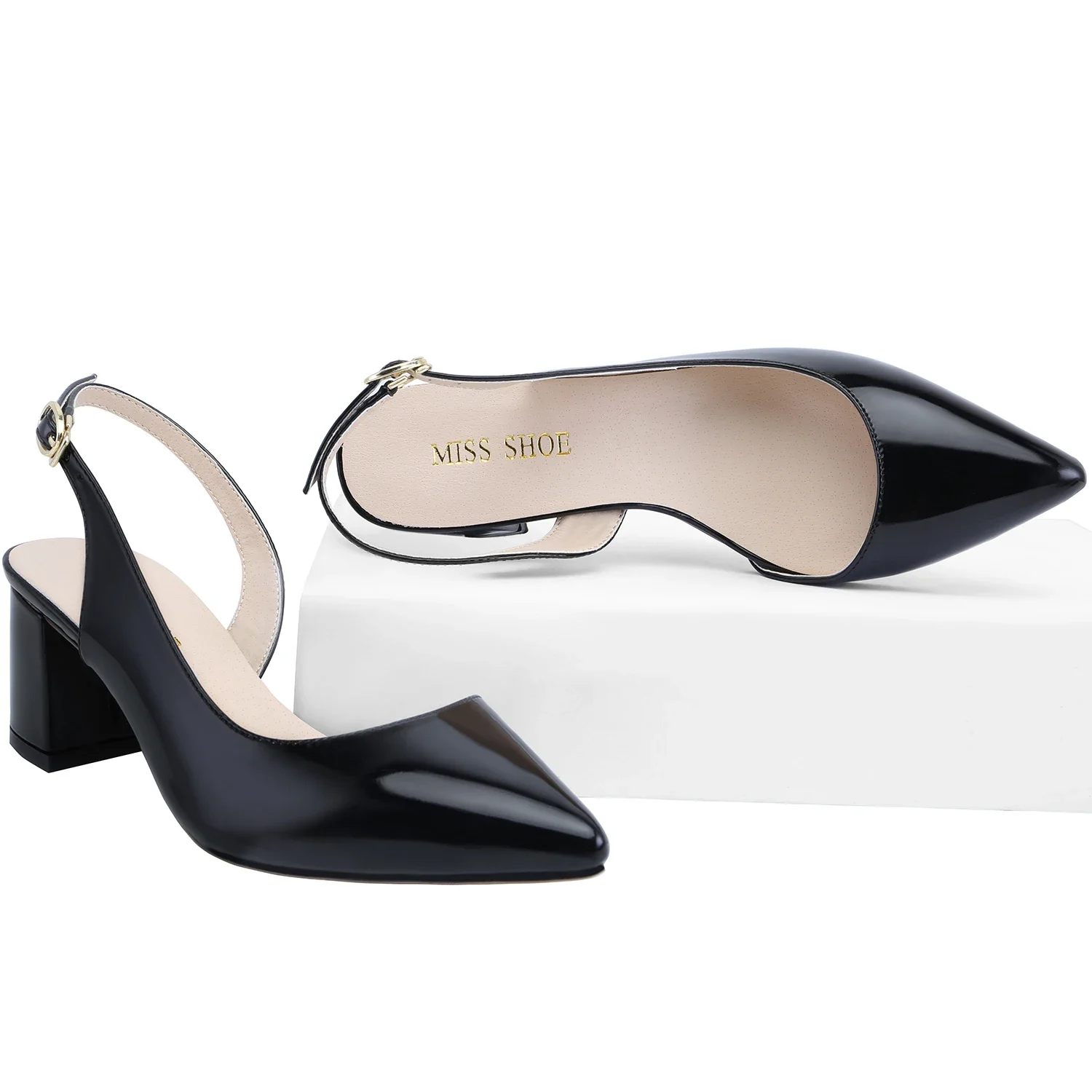 

2025 Summer Women Sandals Pumps Classic 5cm Ankle-Wrap Square Sexy Pointed Toes Thick High Heels Lady Party Dress Wedding Shoes