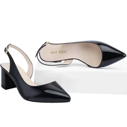 2026 Summer Women Sandals Pumps Classic 5cm Ankle-Wrap Square Sexy Pointed Toes Thick High Heels Lady Party Dress Wedding Shoes