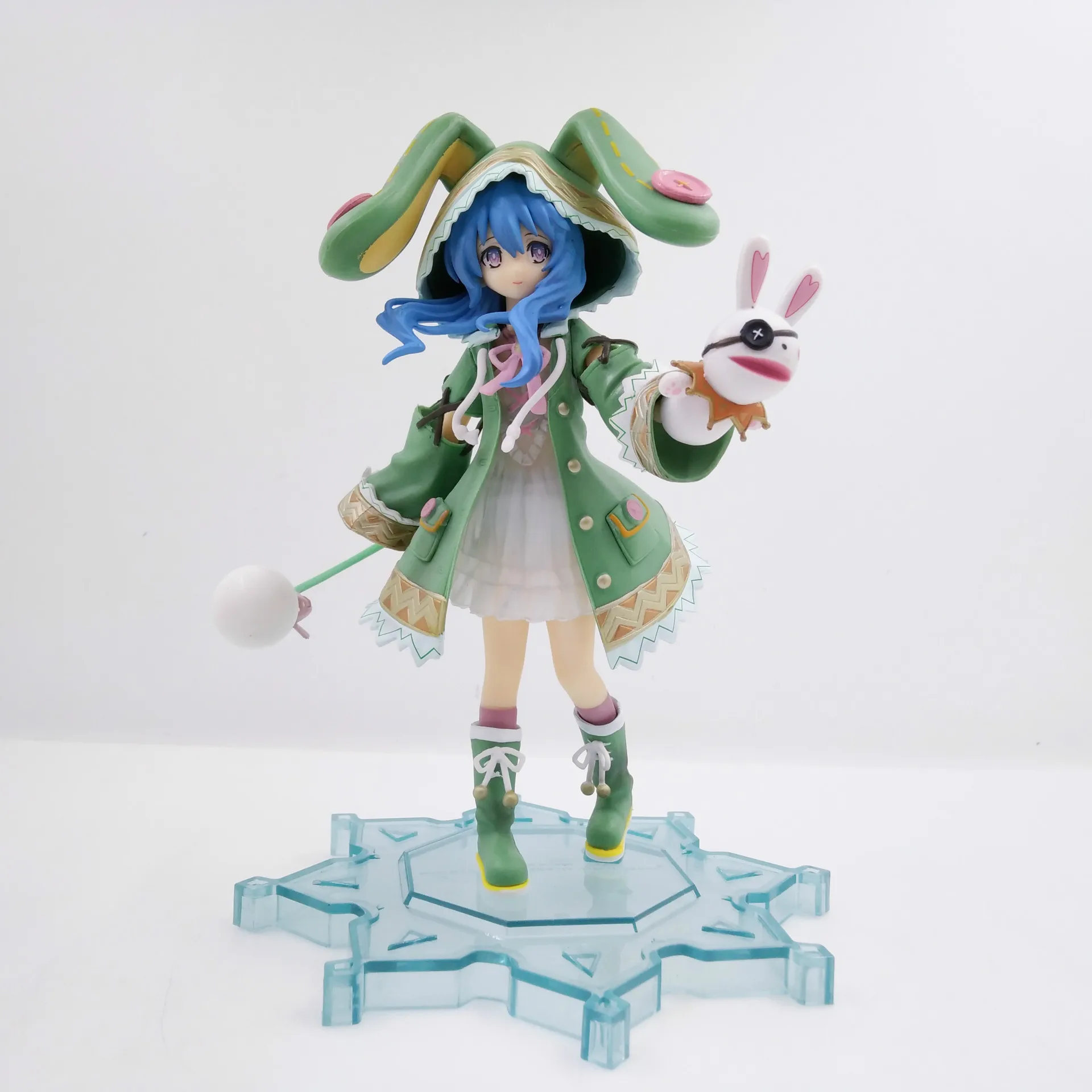 Hot Sale Date A Live Anime Figure Himekawa Yoshino Model Doll Kneeling Green Rabbit Action Figure Decoration Toys Holiday Gifts