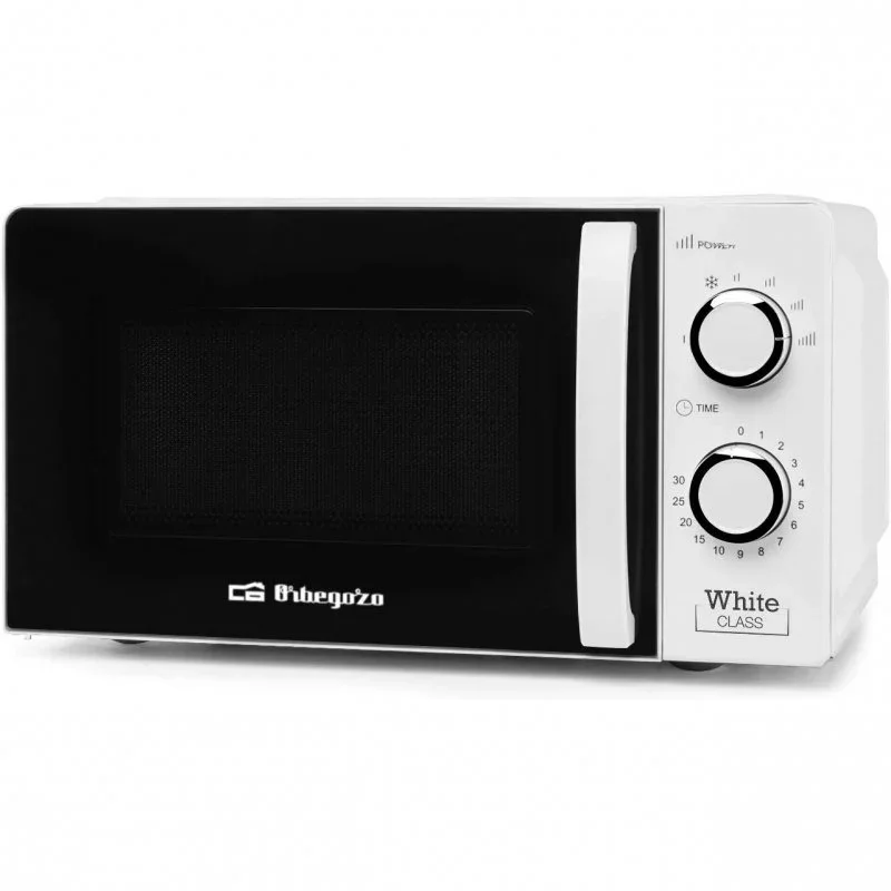 Microwave ORBEGOZO with 20 litres capacity and 6 levels of operation, 30-minute timer, 700 W