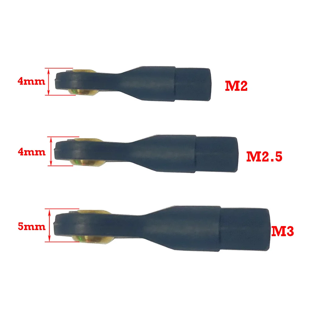 10PCS M2 M2.5 M3 Ball Head Buckle Linkage Pull Rod Tie Rod Ends Ball Head Joint Connector for RC Car Plane Model DIY Parts