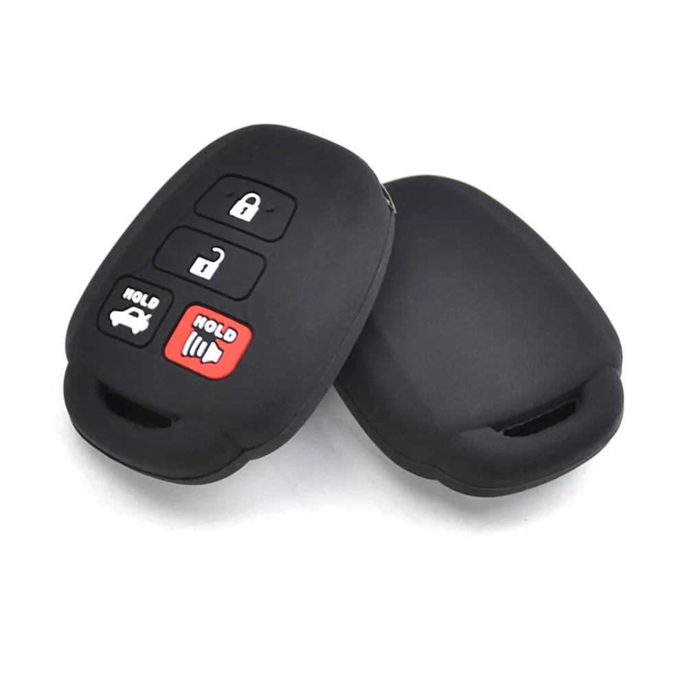 4-przyciskowy silikonowy pokrowiec na pilota samochodowego do Toyoty Camry Corolla RAV4 Vios Prius C Highlander 2012-2016 2017 2018 — zdjęcie 6