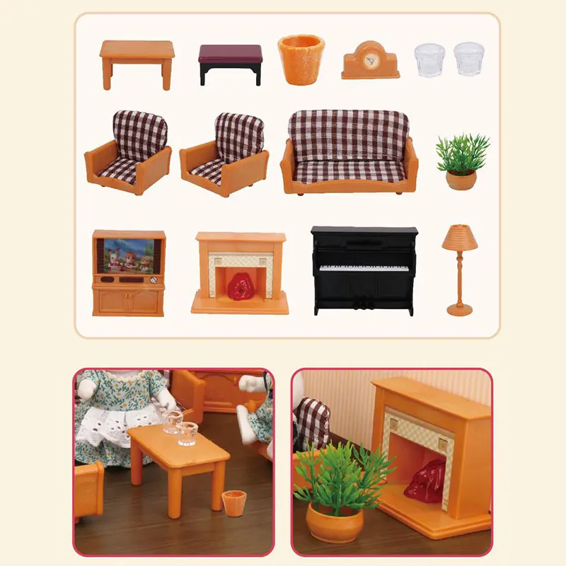 Caja de regalo en miniatura para casa de muñecas, conjunto de muebles para casa de muñecas, cocina, baño, juguetes de simulación, juguete para niñas, 1/12