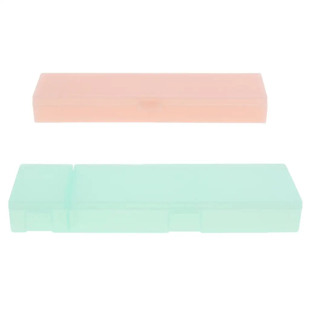 Plastic Pencil Case Pen Storage Box for School Office Tabletop Organizer