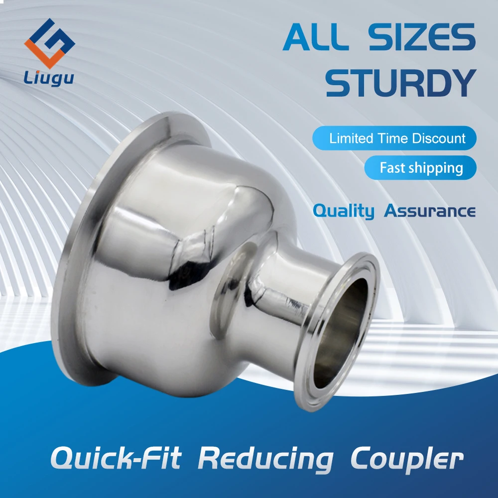 

304 Stainless Steel Sanitary Bowl Reducer, Tri Clamp Quick Install Concentric Reducer Pipe Fitting, Hygienic Grade Connector