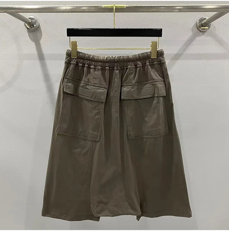 High Quality Luxury Solid Color Harlan Suspension Shorts 2026 New Summer Fashion Man Casual Drawstring Cargo Short Pants