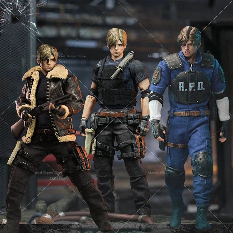 

1/12 Scale Blue Uniform Fashion Jacket Agent Spy Leon 6-inch Full Set Action Figure Soldier In Stock Two Version Collection