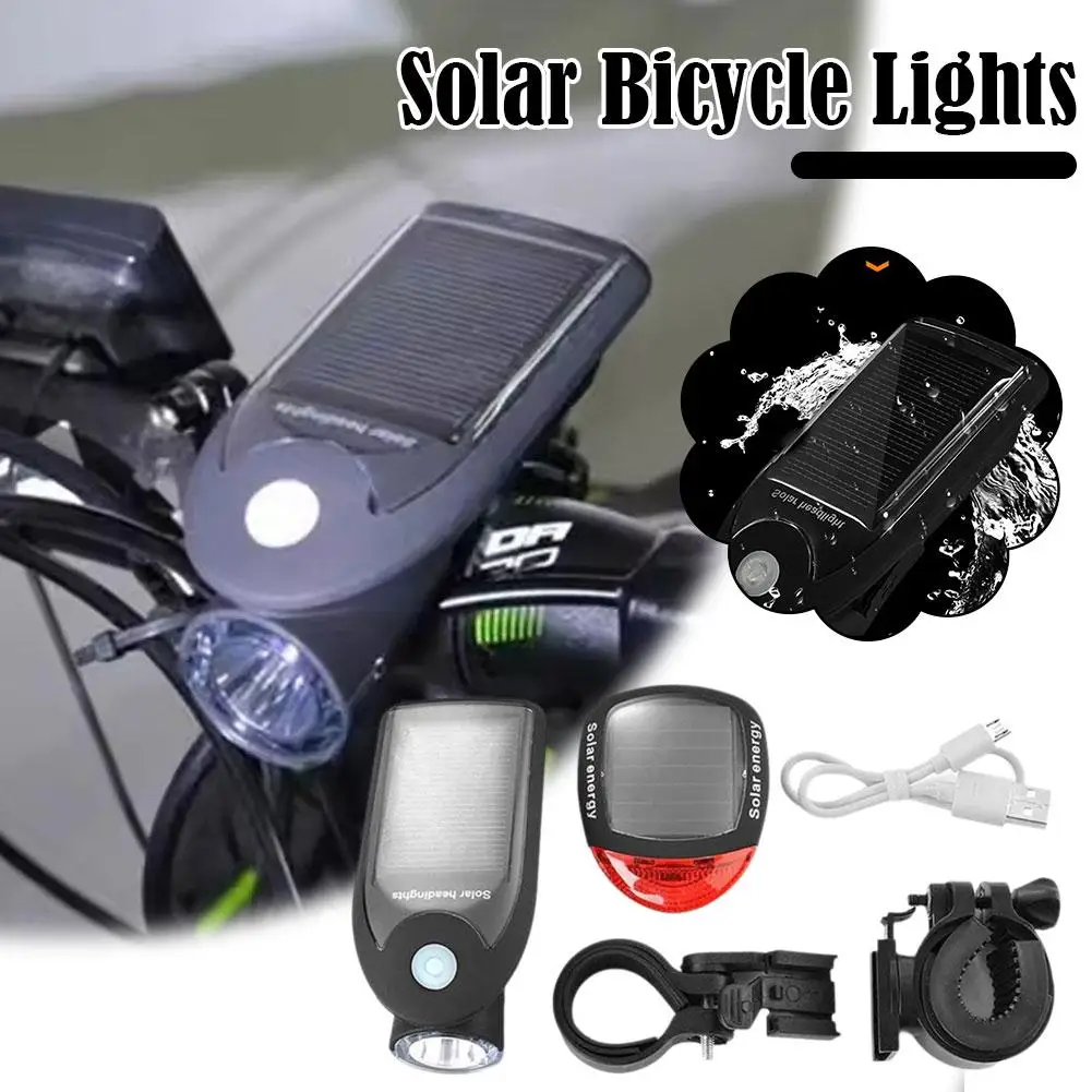 

Передние фонари для велосипеда, задний фонарь для ночной езды на велосипеде, солнечный свет, MTB фонари, уличная велосипедная лампа, энергетическая безопасность, водонепроницаемый Warni I6Q7